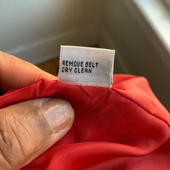 Talbots red silk belted dress 10 - Picture 9 of 11